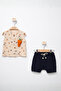 Summer Baby Boy Sleeveless Shorts Top and Bottom Set - 3