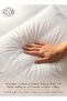 2PC 100% Goose Feather Pillow with Double Piping 50x70x3 cm | 233 TC Cotton Shell | Premium Cotton Comfort with Plush Filling, 1300g - 2