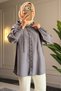 6536- Stylish and Comfortable Women's Hooded Shirt with Ruffle Detail and Soft Woven Fabric - 5
