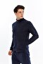 Ar-Ma Men's Full Zipper Sweatshirt, Unprinted, Basic Fleto, Zipper Pocket, Stand Collar, Knitted Fabric, Slim Fit - 4