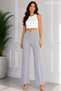 Ribbed Wide-Leg Seam Detailed Palazzo Women’s Pants - 2