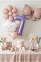 Cloud & Bow Fairy Tale Foil Balloon Set |   Purple Number Birthday Balloon Set for Ages 1-9 |   4 Piece Concept Party Decoration Set - 6
