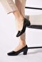 Imprint Flat Gova Women's Heeled Shoes Black Wrinkled - 3