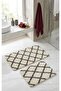 Royal Nordic 2-Piece Latex Non-Slip Base Bath Mat Set 80X50 cm Machine Washable Mat - 4