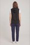 Women's Premium 100% Cotton 3 Yarn Hooded Zero Sleeve Cardigan and Short Sleeve T-Shirt Set - 6