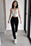 Women's Wide Leg Stretchy Black Baggy Jeans - 3