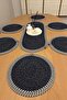Jute Straw Runner Supla Set 7 Pieces - 30X80 cm Oval Washable American Service Tablecloth Set - 3