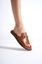 Tan Genuine Leather Slippers Tr31My48E - 2