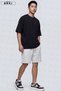 Plus Size Unisex Oversize T-Shirt Gray Shorts Set