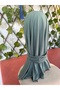 Snap-Fasten Hijab, Head Covering, Hijab That Covers the Neck, Comfortable and Practical, Ready-To-Wear, Seafoam Green, Ready-To-Wear Combed Cotton Shawl. - 2