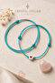Turquoise Heart Beaded Adjustable Macrame Rope Bracelet Set