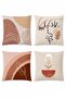 Abstract Flowers Patterned 4-Piece Throw Pillow Cover Set - 3