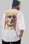 For Dog Lovers 5 White Oversize T-Shirt with Dog Print on the Back 100% Cotton Unisex Dog Lover Premium Design - 7