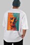 For Dog Lovers 1 White Oversize T-Shirt with Dog Print on the Back 100% Cotton Unisex Dog Lover Premium Design - 6