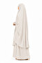 Premium Ash Ivory Jilbab - Prayer Set - 5