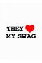 My Swag Printed Oversize T-shirt Salas Boyfriend - 2