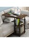 Height Adjustable Mobile Laptop Stand Desk Rolling Cart Tray Sofa Side Bed Table Portable With Wheels Overbed Storage For Study Room Bedroom Living - 3