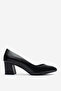 Women's pointed toe high heel shoes real leather mtd 24170 black