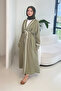Ibiza Piping Muslin Kimono - Khaki - 4