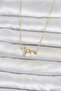 Brass Gold Color Heart Rhythm Model Women's Necklace