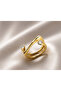 Zircon Stone Steel Adjustable Ring Jeweler's Size 14 (Bijouterie Size Is 7) - 2