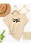 Women's Cat Print Design Tshirt