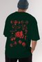 Gym Oversize Back Printed Green T-Shirt 100% Cotton Streetwear Premium Comfortable Fit - 7