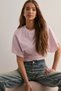 Women's Pink Waist-Fitted Wide-Sleeve Viscose Blouse (4710) - 6