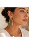 Gold Starfish Coral Detailed Women's Earrings |   Stylish Earrings with Sea Shell Figures - 4