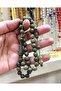 Natural Rosewood 10X10 mm Sphere Cut System Tassel Rosary - 2
