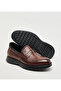 Plain Tan Leather Loafers Shoes - 4