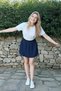 Girl's Summer Balloon Skirt T-Shirt Set Aerobin Mini Skirt - 5