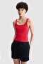 Ecko Red Aubrey Slim Fit Square Neck Printed Women's Red Tank Top - 3