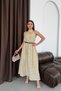 Yellow Polka Dot Halter Neck Belted Dress