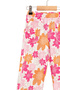 Girls' Floral Patterned Trousers with Pocket Piping Thin Fabric Summer Comfortable Colorful Children's Pants - 3