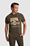 Men's Dark Khaki Regular Fit Crew Neck T-Shirt 50327174-Vr111 - 3