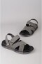 Kmc 6Y3523 Genuine Leather Men's Sandals & Slippers Gray - 6