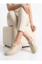 Women's Beige Genuine Leather Orthopedic Soft Sole Casual Shoes - 2
