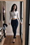 Women's Cotton Classic Navy Blue Skinny Jeans - 3