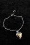 Silver Color Heart Evil Eye Extension Chain Steel Anklet - 3225 - 3