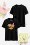 Spongebob and Patrick Printed Unisex Oversize T-Shirt Cotton Short Sleeve T-Shirt - 3