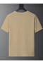 Dear Combination T-Shirt Music Playing Cat Printed Unisex Oversize 100% Cotton Couple T-Shirt Beige - 2