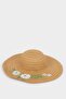 Women's Floral 3D Straw Sand Beige Hat G1992Ax26Sm