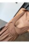 Tie-Up Lace Embroidered Cotton Dress Camel - 3
