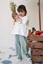 Patterned Trousers Striped Blue-Green - 3