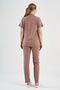 Lycra Milk Brown Zipper Detailed Surgical Suit - 5