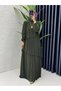 Women's Hijab Khaki Stretchy Fabric Sultan Model Dress