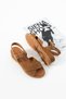 Luxen Women's Light Sole Genuine Leather Sandals Tan Suede - 4