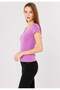 Women's V-Neck Cotton Basic T-Shirt Pink - 3