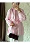 Women's Collar Gathered Gold Button Detailed Hijab Shirt - 7